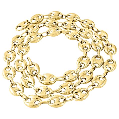 gucci link chain yellow gold|Gucci link gold chain necklace.